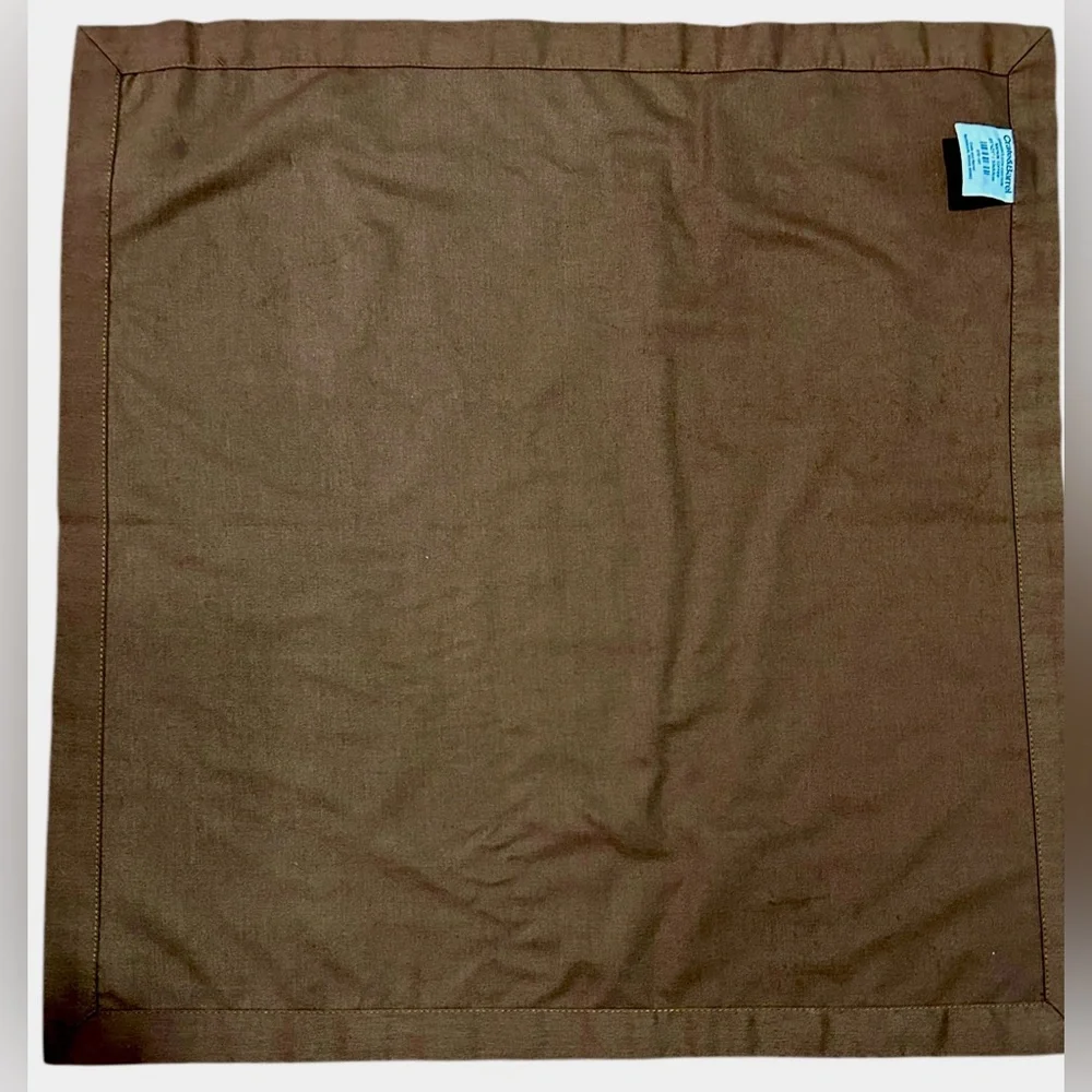 CRATE&BARREL *EIGHT* Beautiful Grasscloth Cotton Napkins In Toffee 21” x 21”